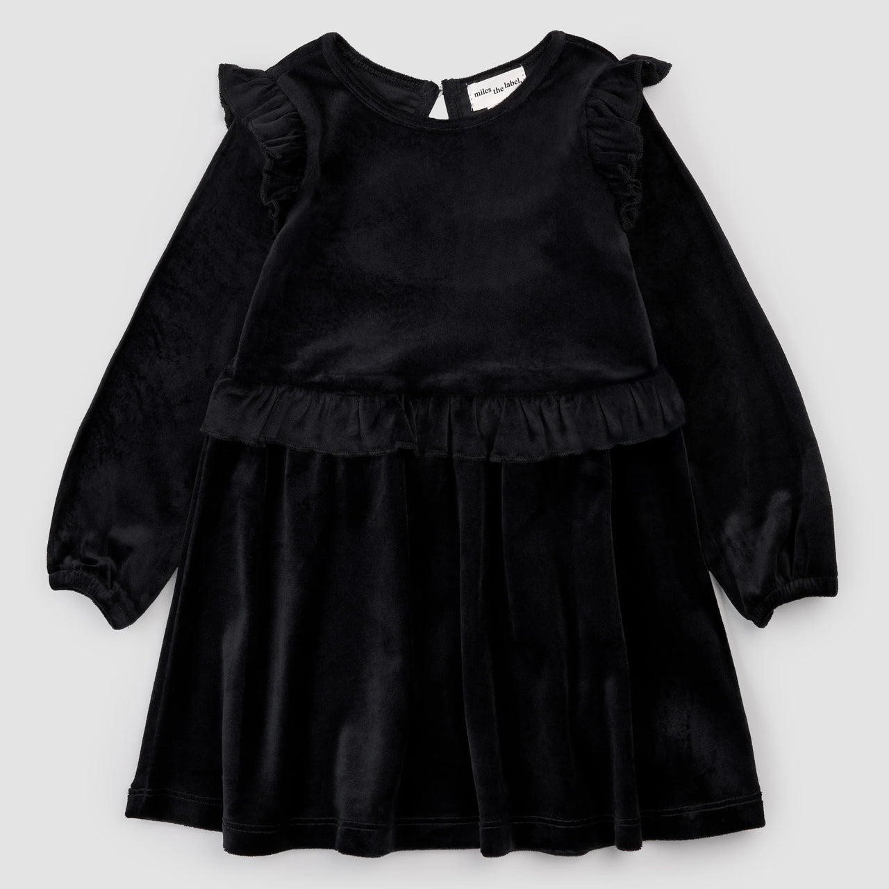 Black Velour Knit Dress