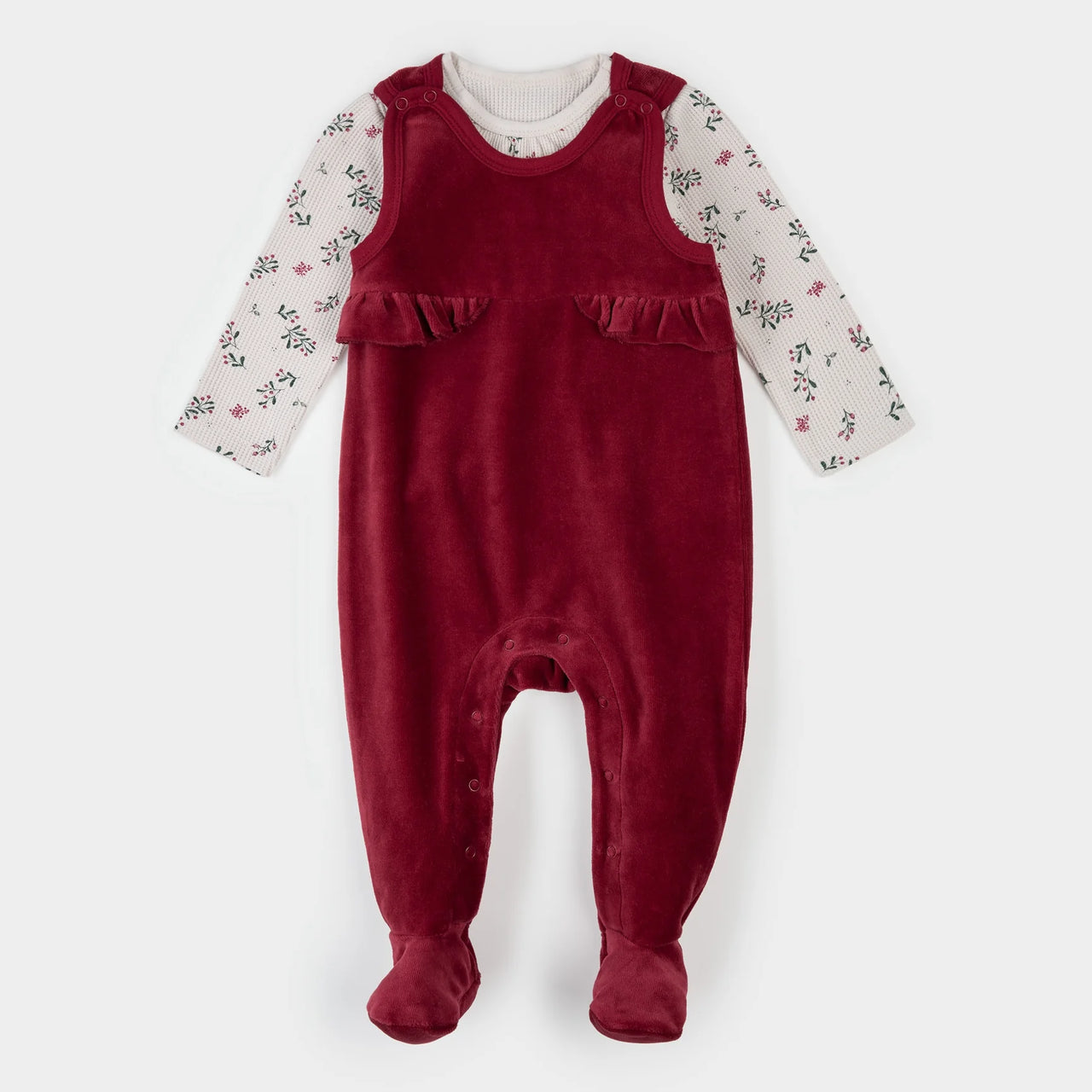 Winter Holly Overall Set