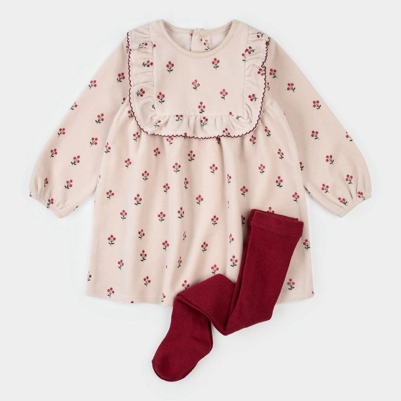 Winterberry Dress with Tights