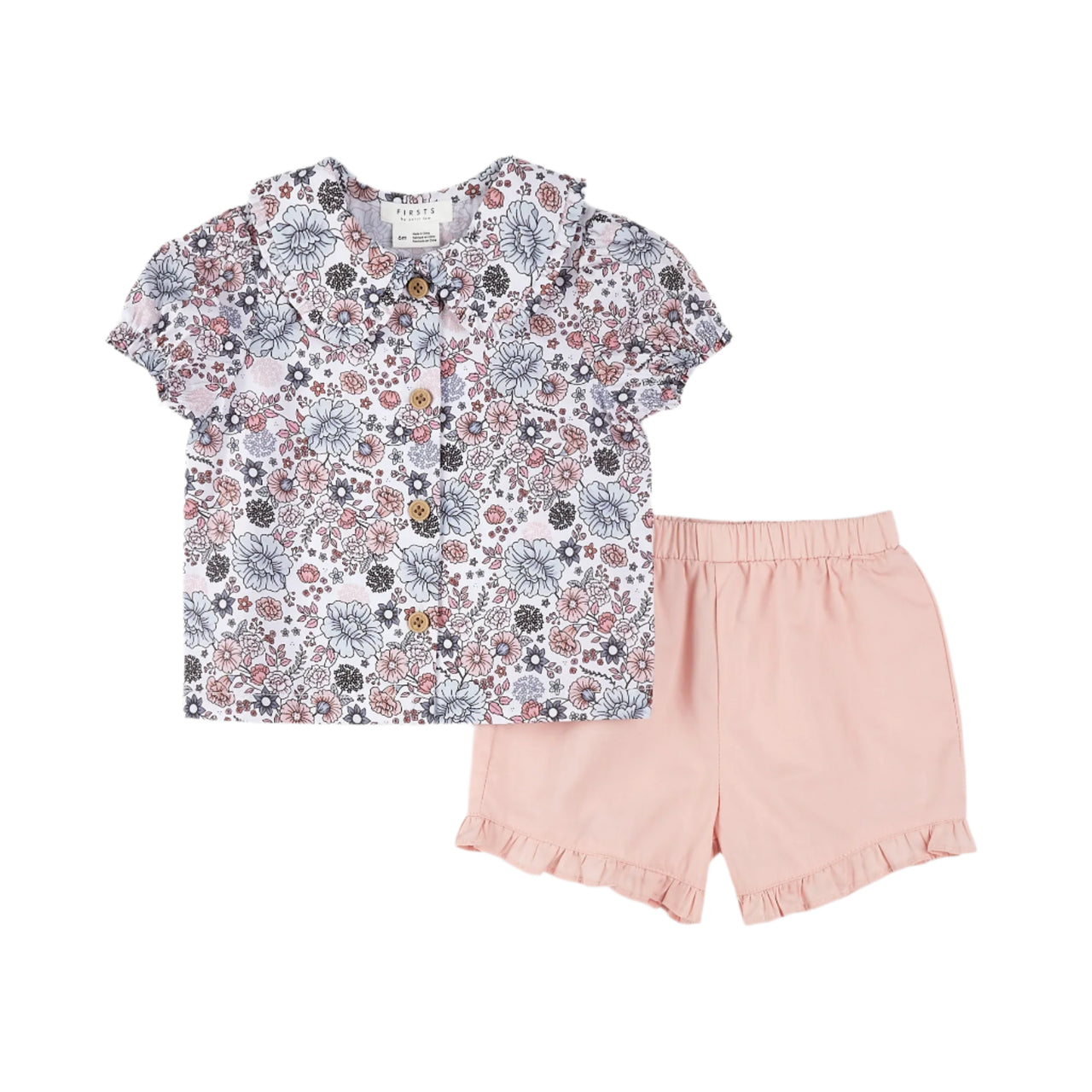 Vintage Flowers Poplin Shirt Set