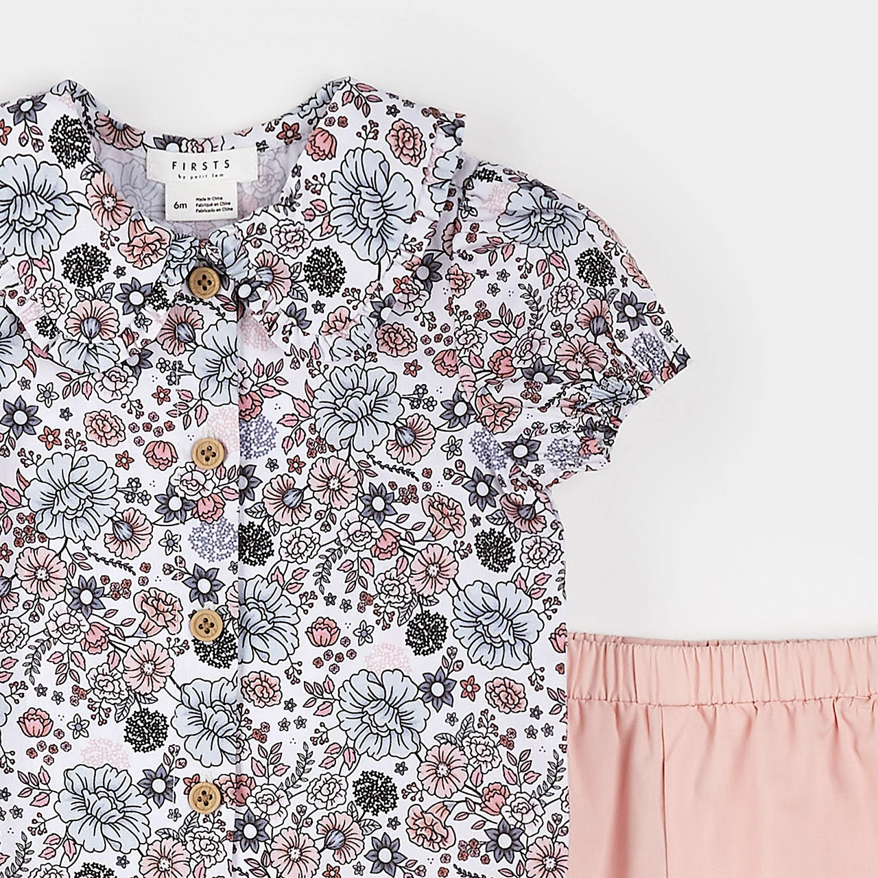 Vintage Flowers Poplin Shirt Set