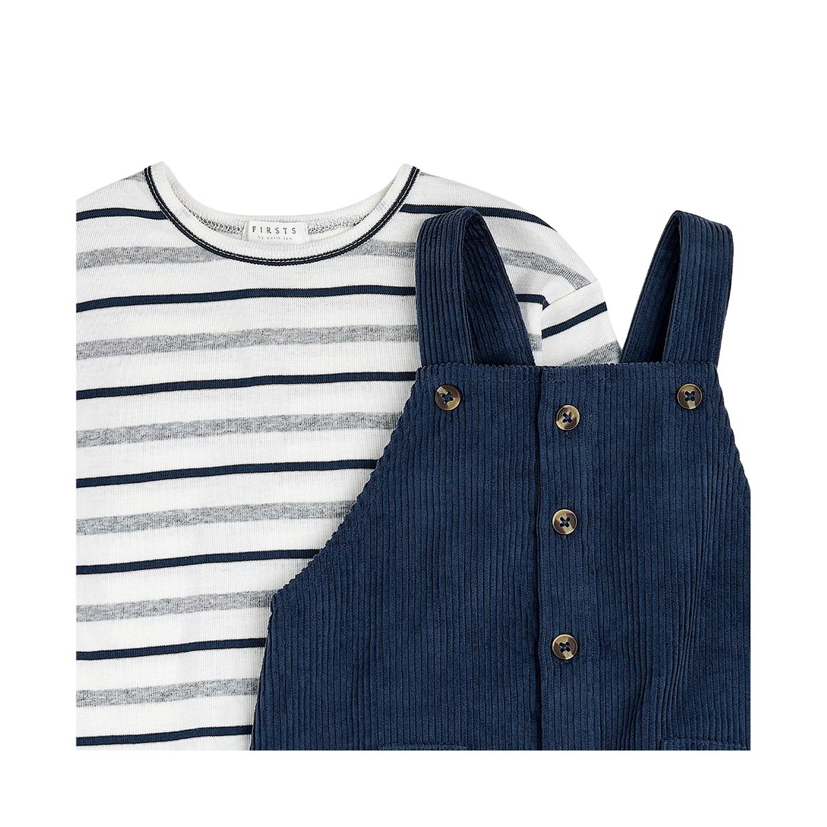 Blueberry Corduroy Overall Set