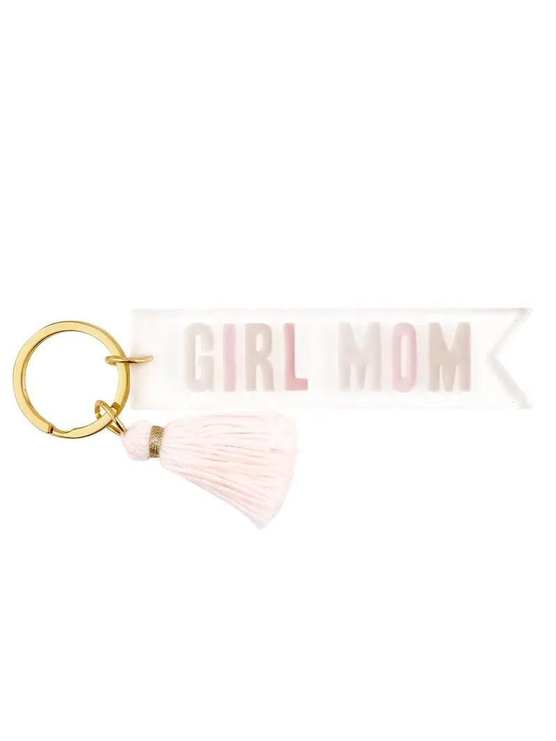 Acrylic Key Tag - Girl Mom