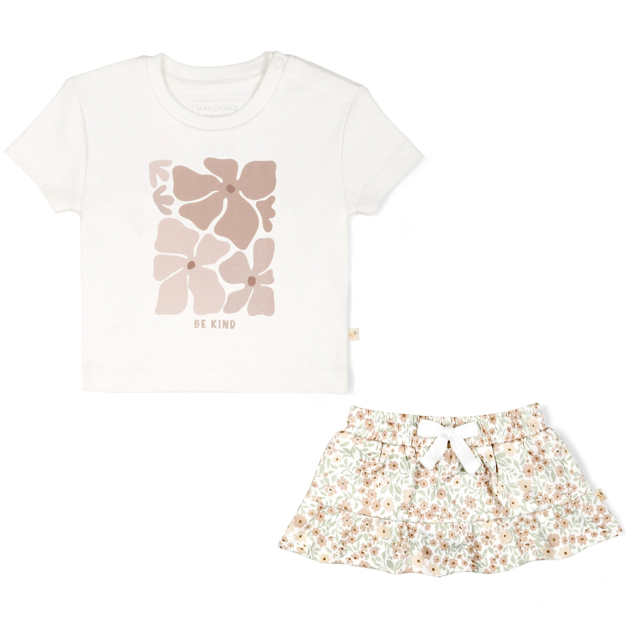 Organic Boxy Tee and Skort- Summer Floral