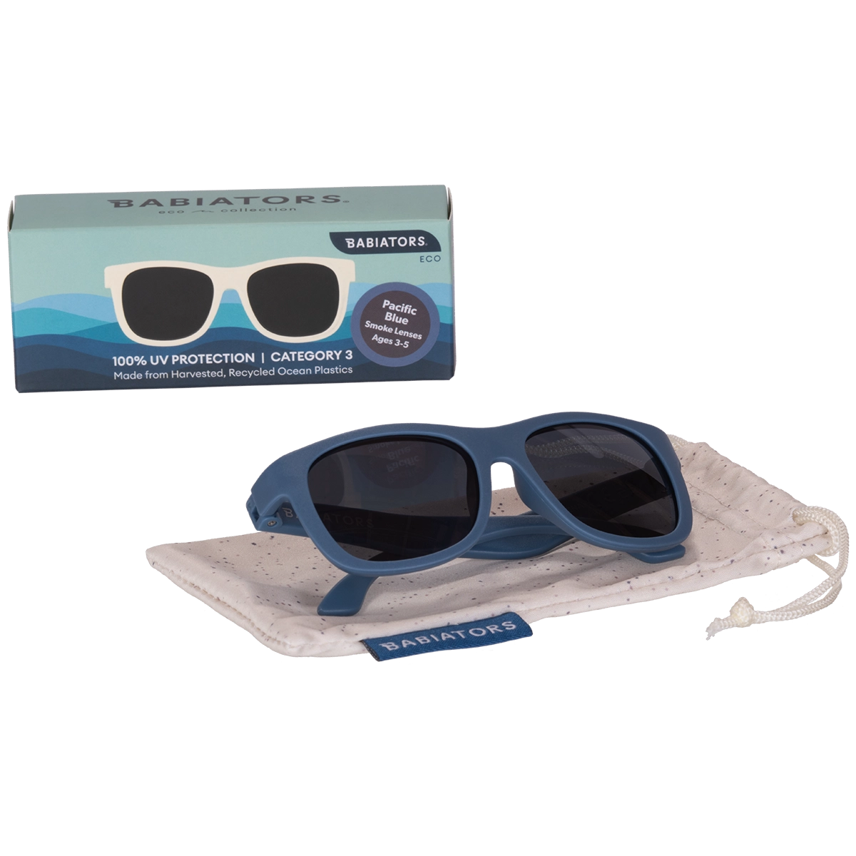 Kids Eco Collection: Navigator Sunglasses in Pacific Blue