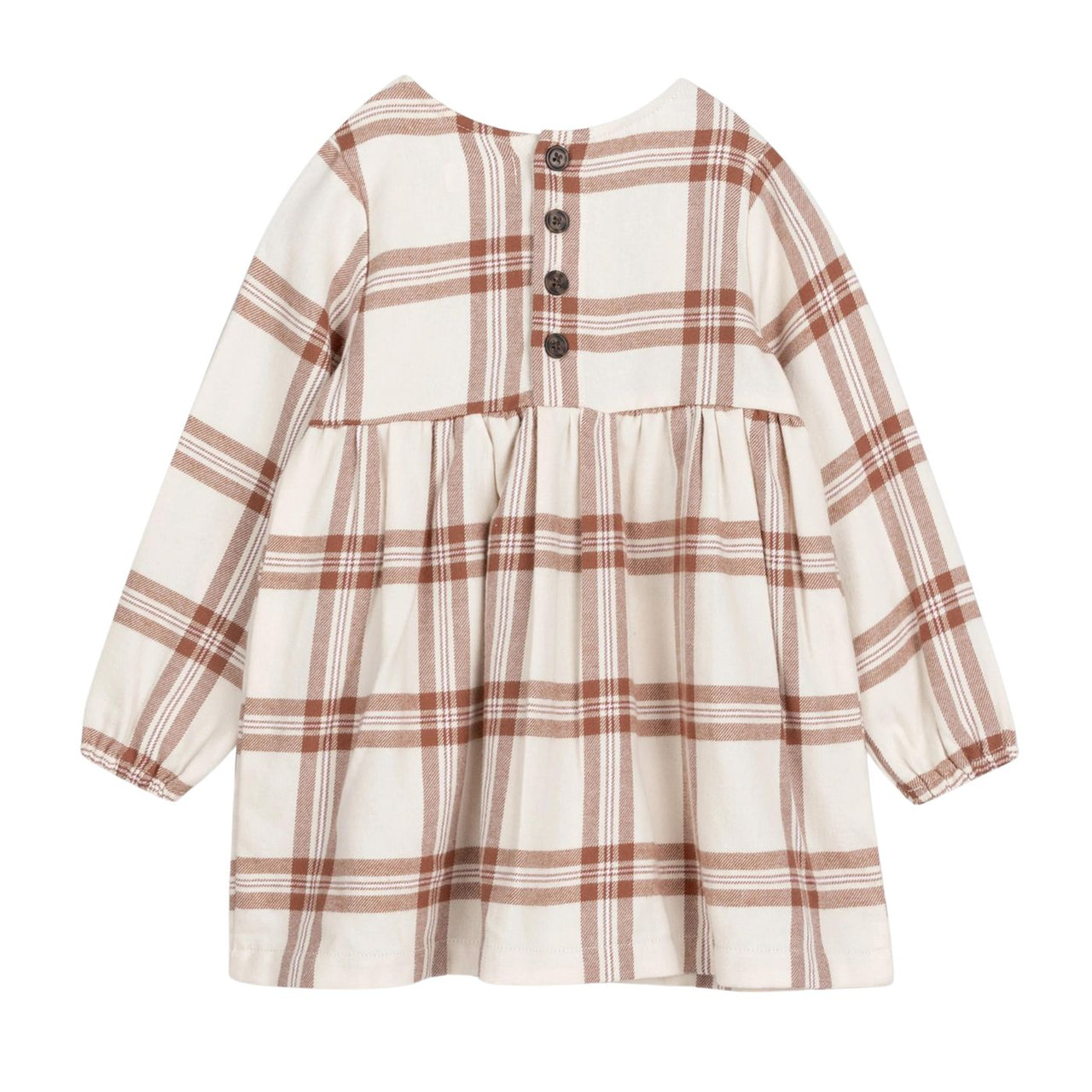 Copper Plaid Flannel Dress