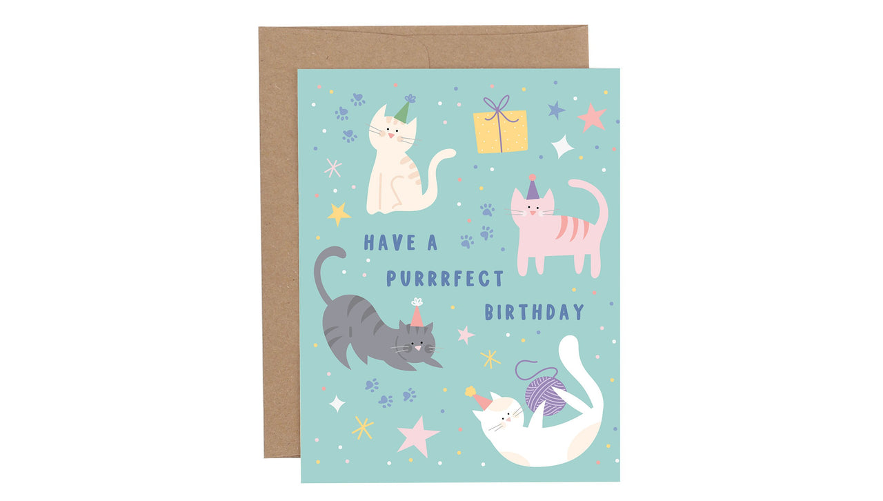 Have A Purrrfect Birthday - Greeting Card