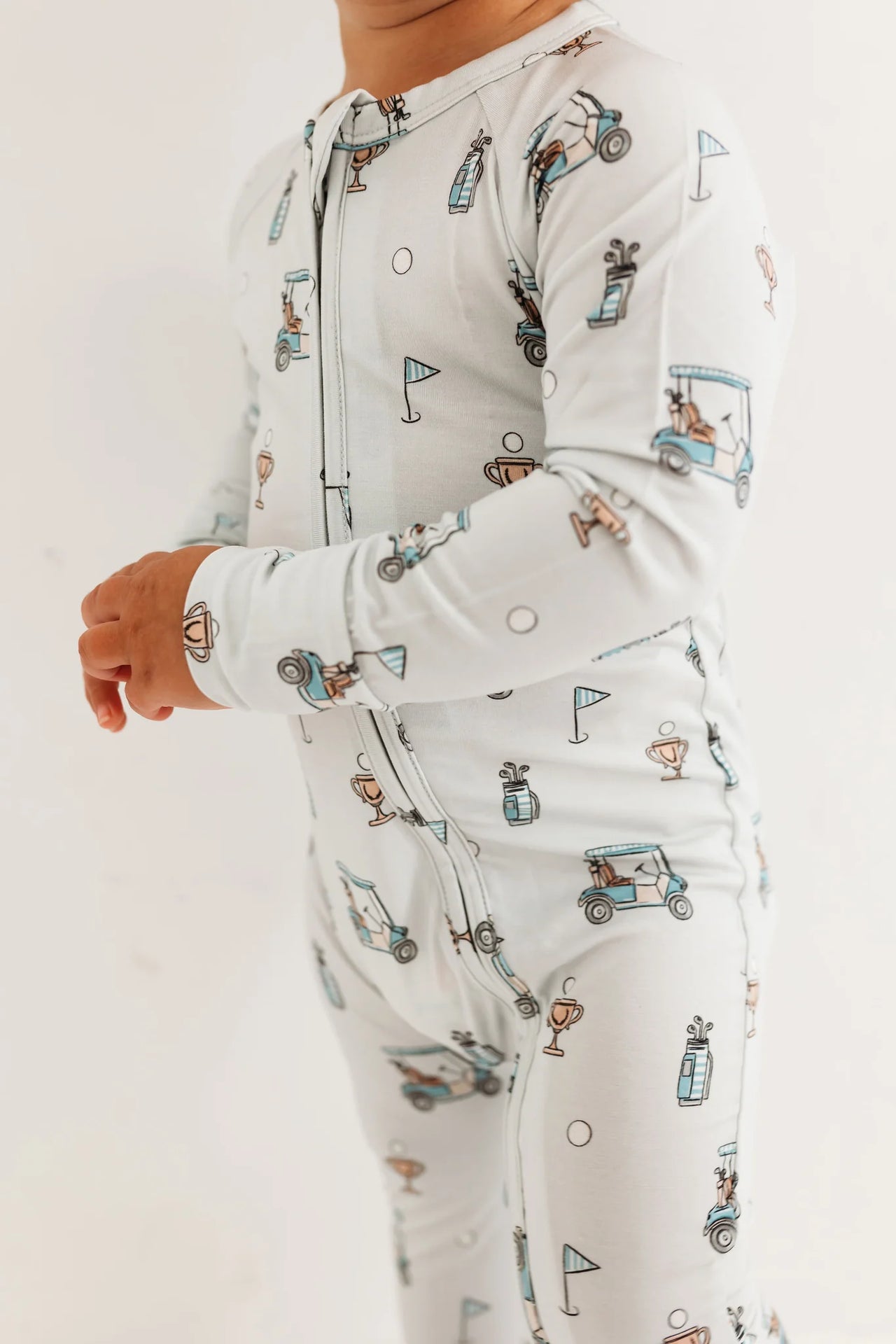 Blue Golf Zippered Romper