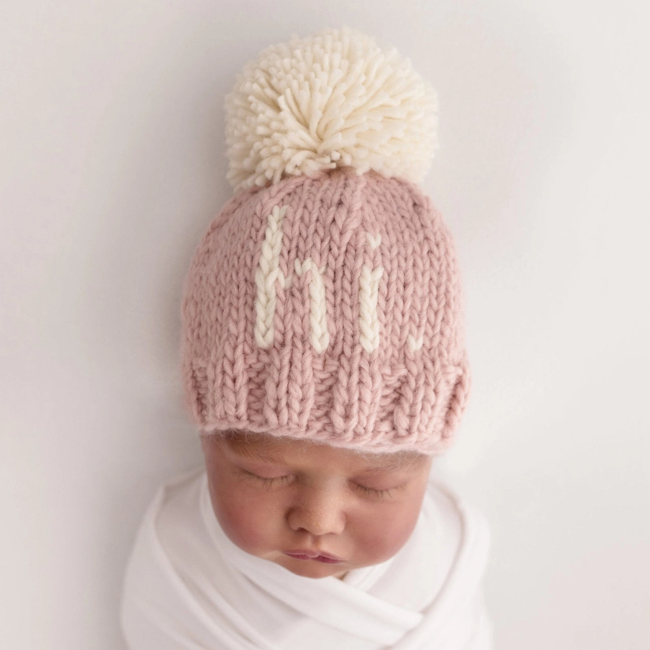 hi. Rosy Knit Beanie Hat