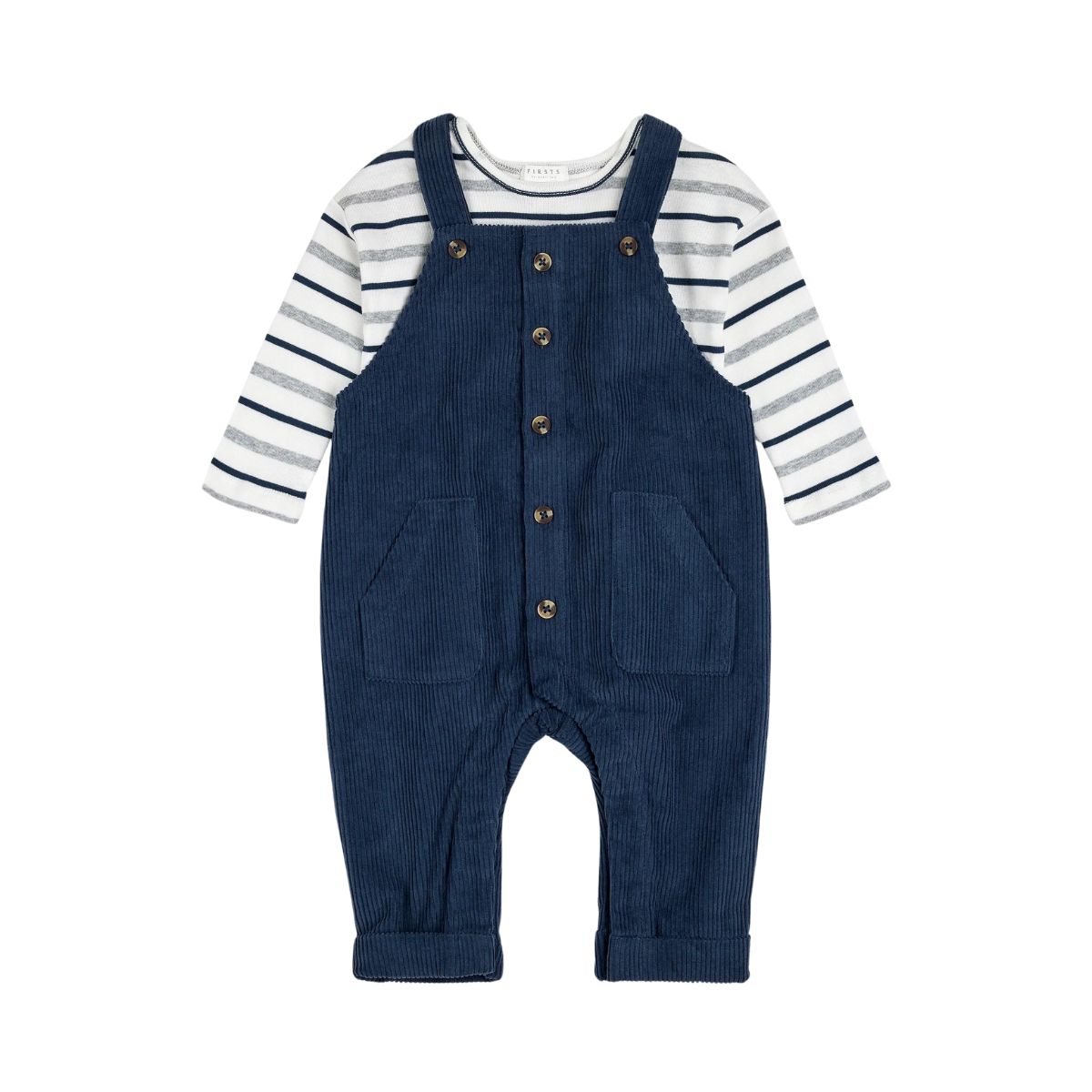 Blueberry Corduroy Overall Set