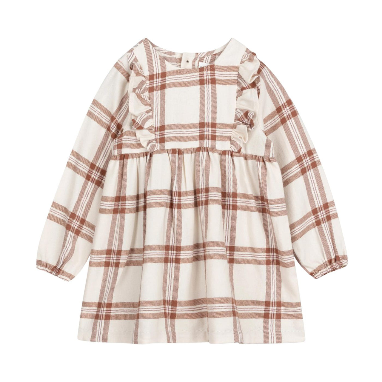 Copper Plaid Flannel Dress