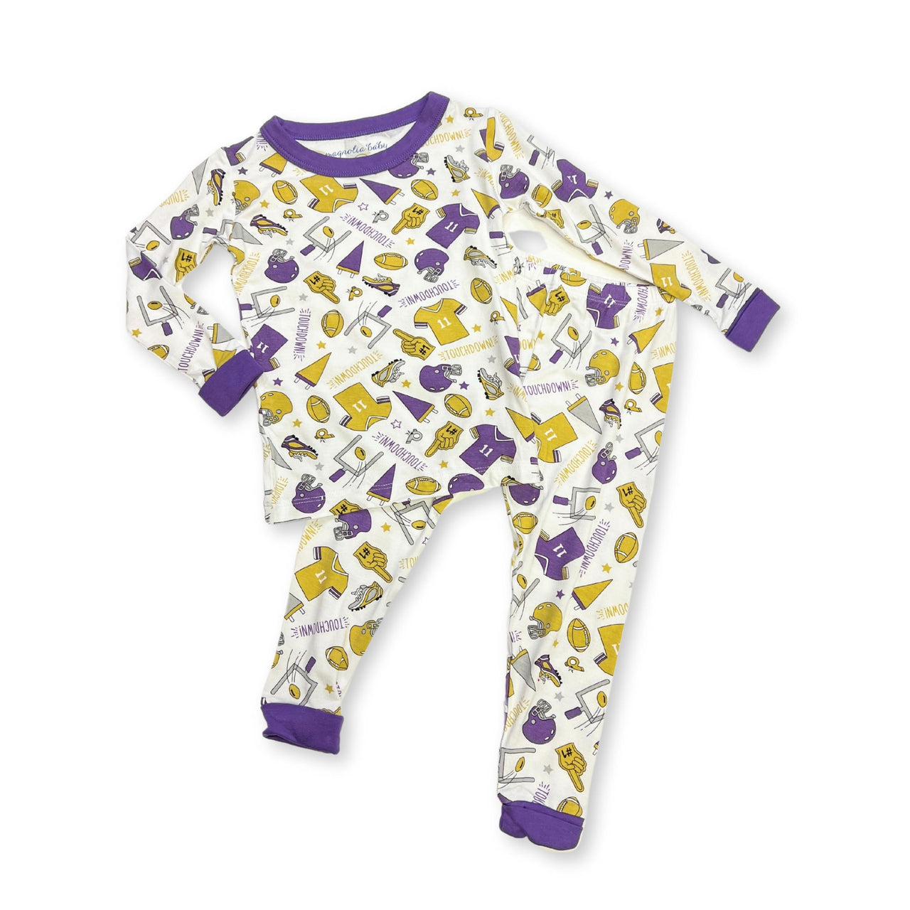Toddler Long Sleeve Pajamas- Touchdown