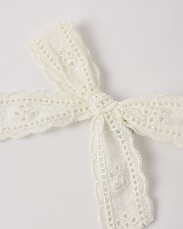 Ivory Bow Hair Clip