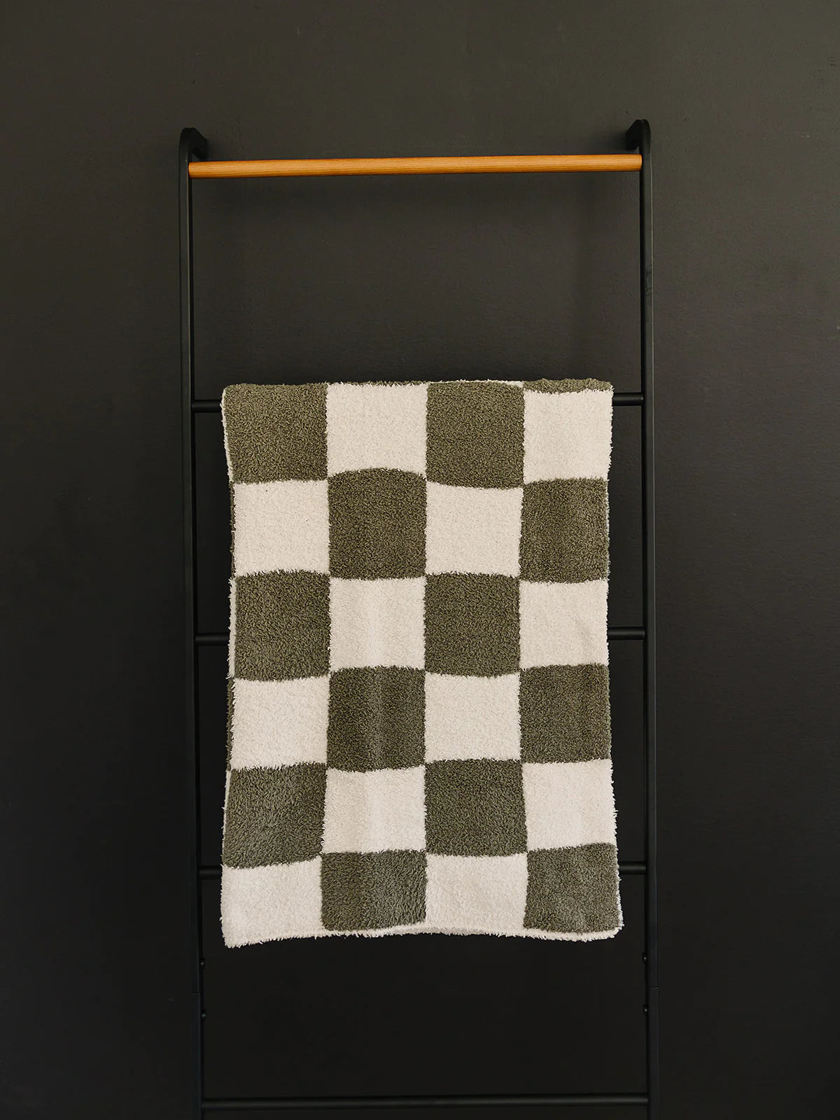 Green Checkered Plush Blanket- Child/Adult