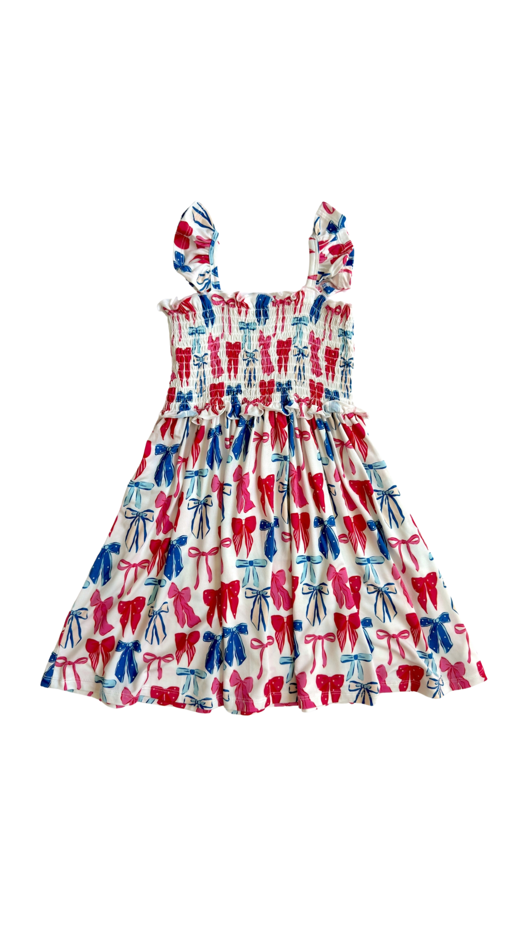 Patriotic Bows Smocked Twirl Dress