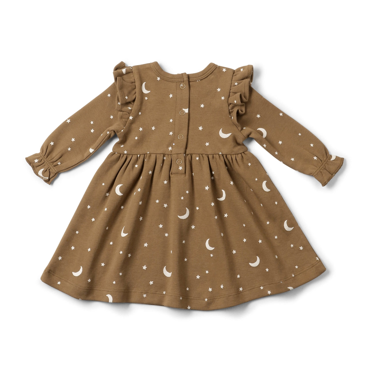 Organic Cotton Ruffle Dress - Moonlight