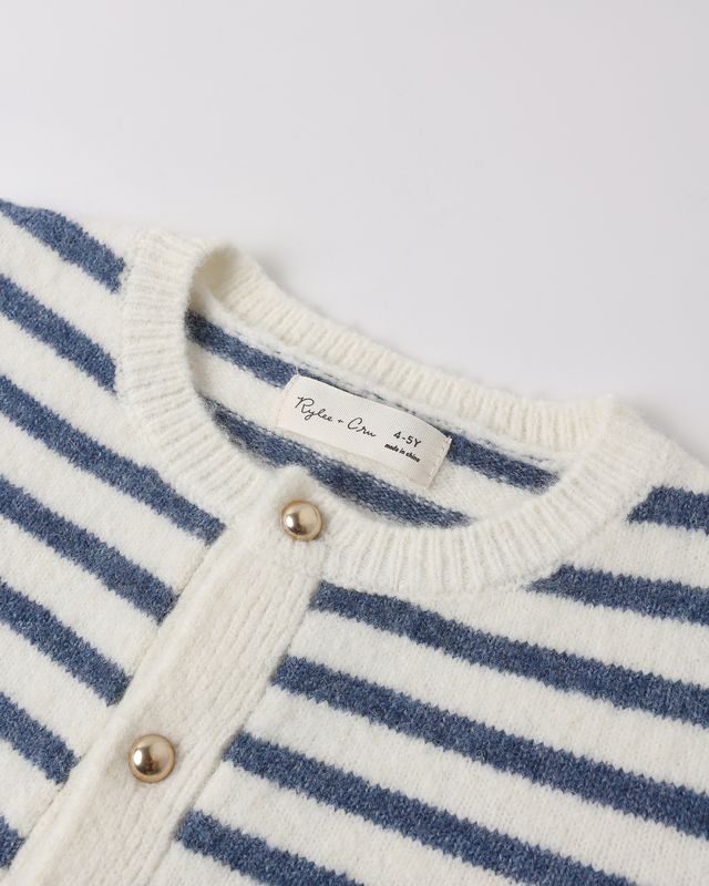 Maritime Stripe Classic Cardigan