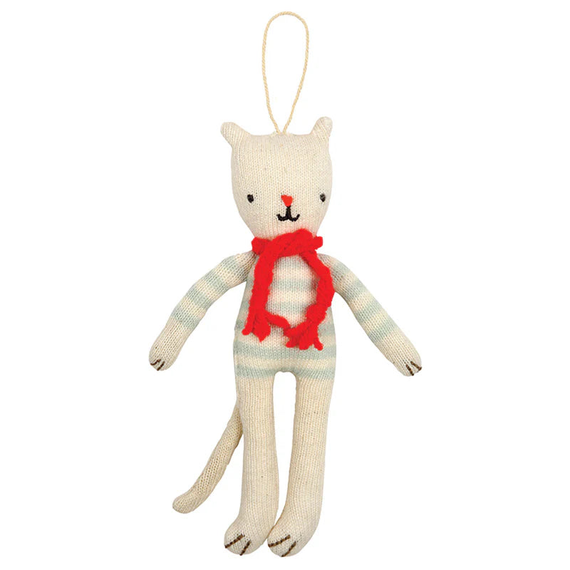 Knit Cat Ornament