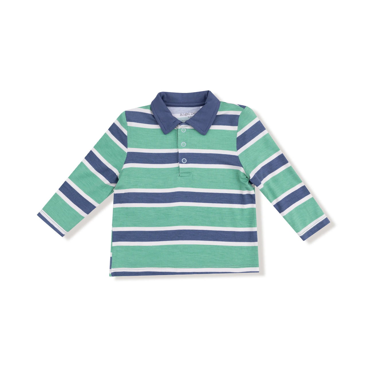 Rugby Stripe Polo Long Sleeve Shirt
