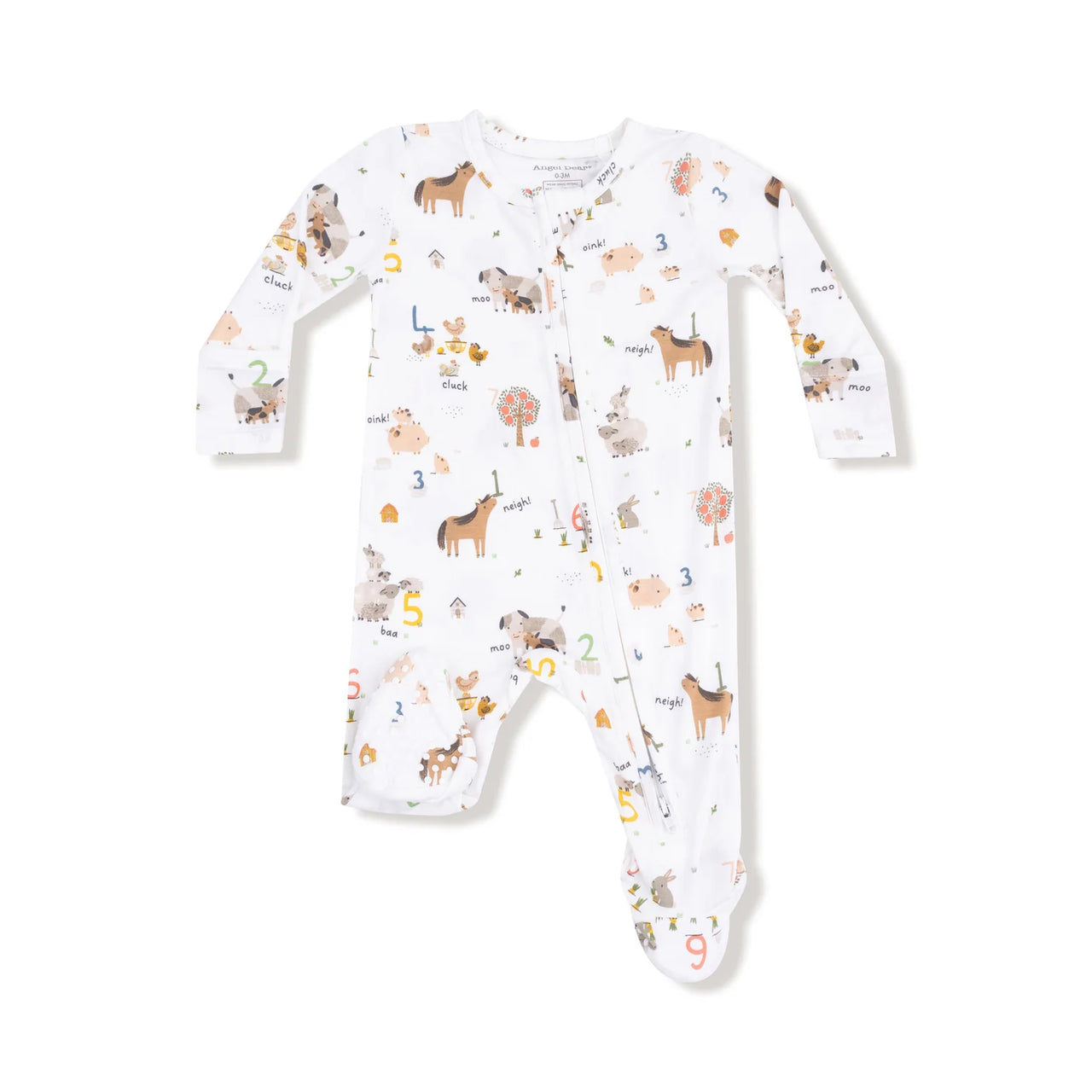 Zippered Footie- Farm Sounds