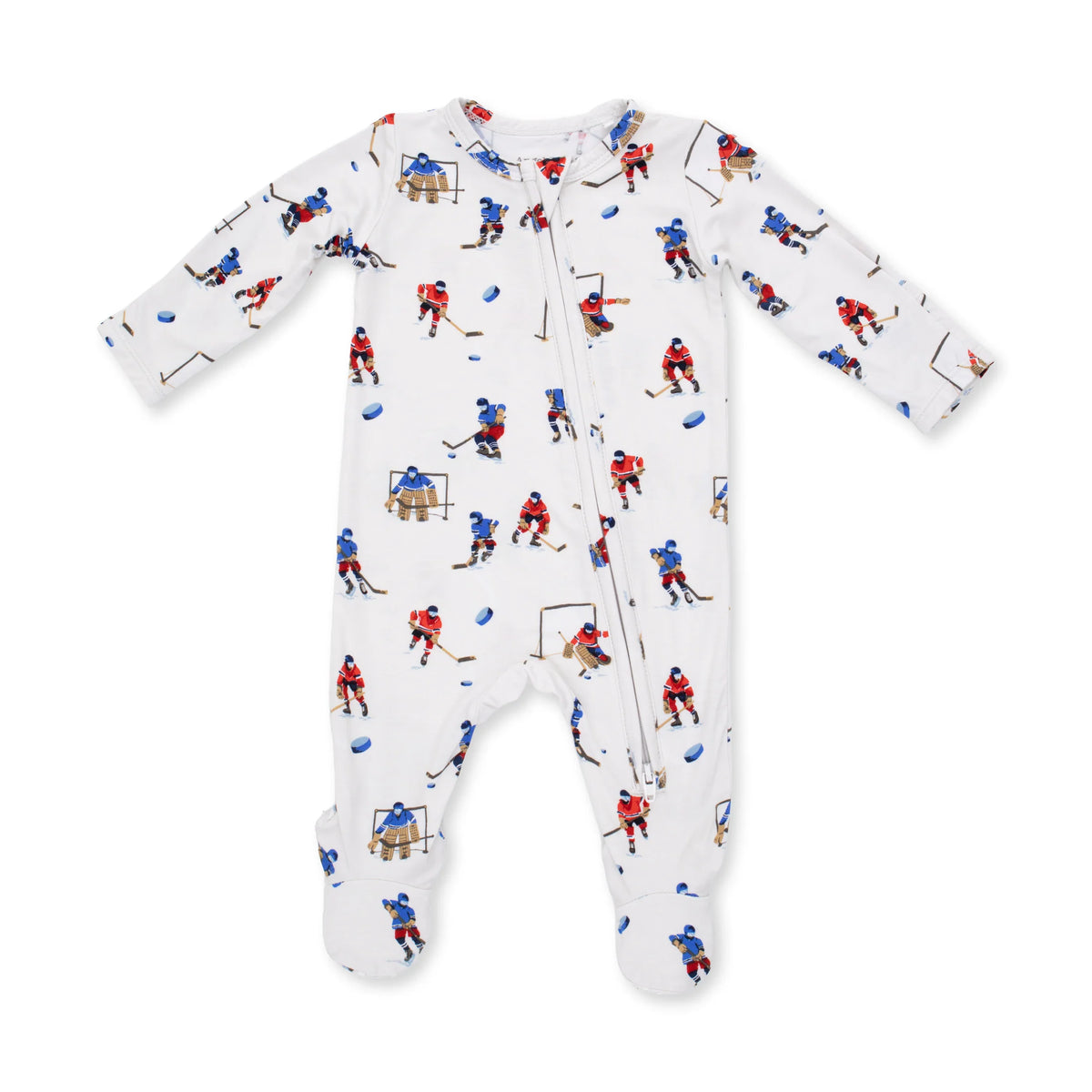 Zippered Footie- Hockey Players