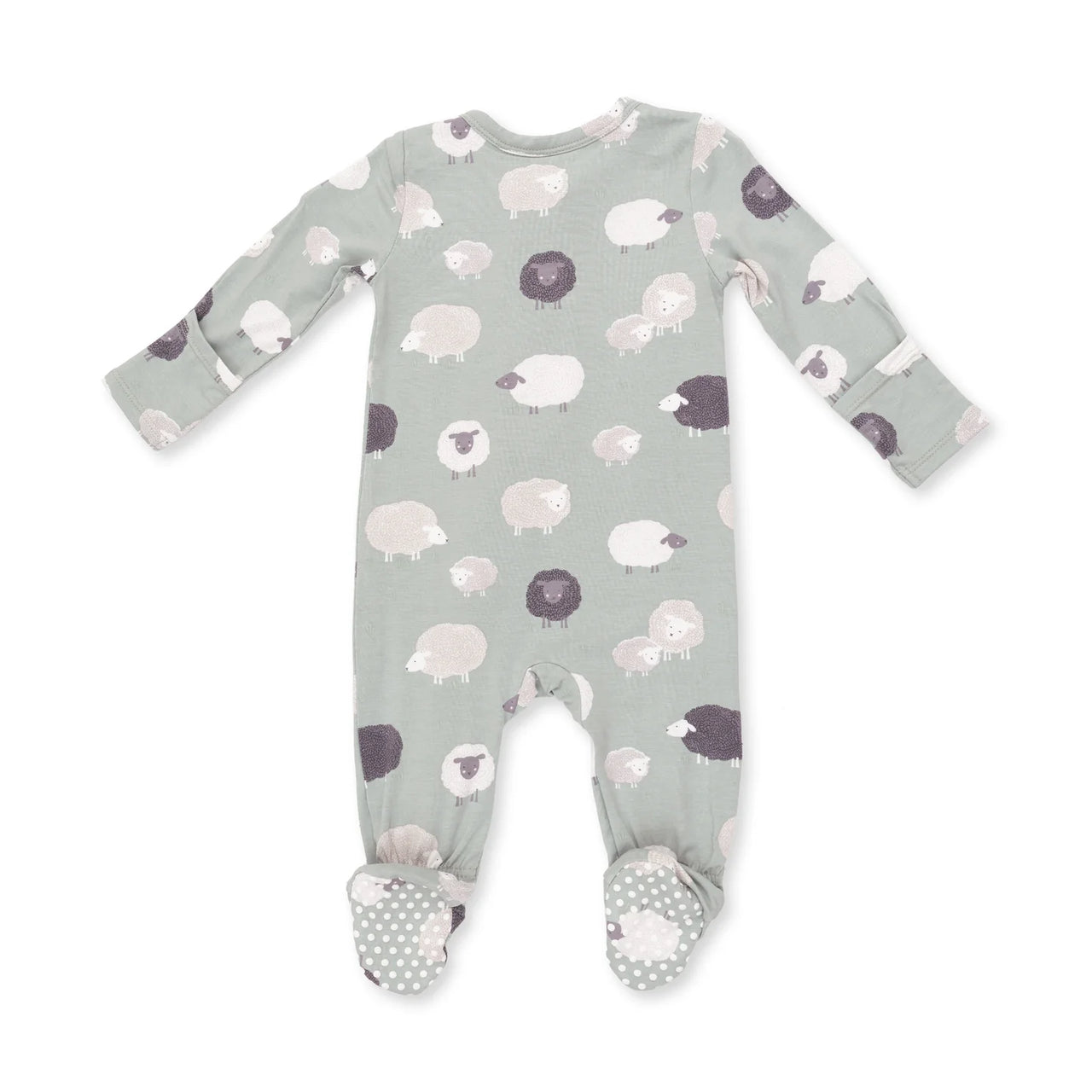 Zippered Footie- Black Sheep