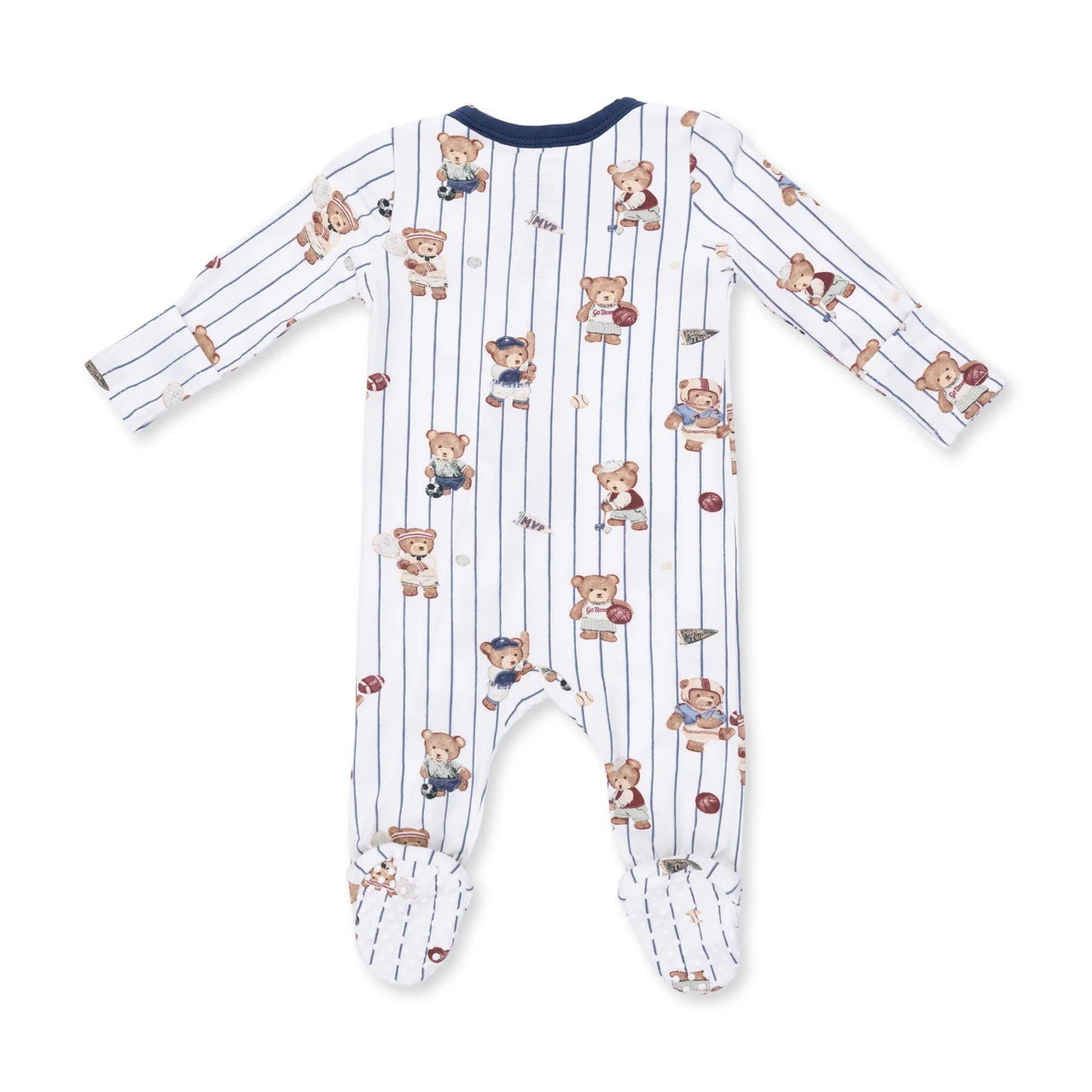 Zippered Footie- Mixed Sports Bears