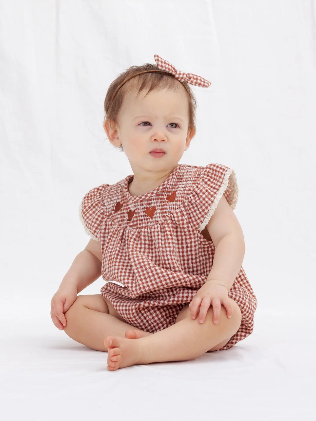 Red Gingham Lenore Romper