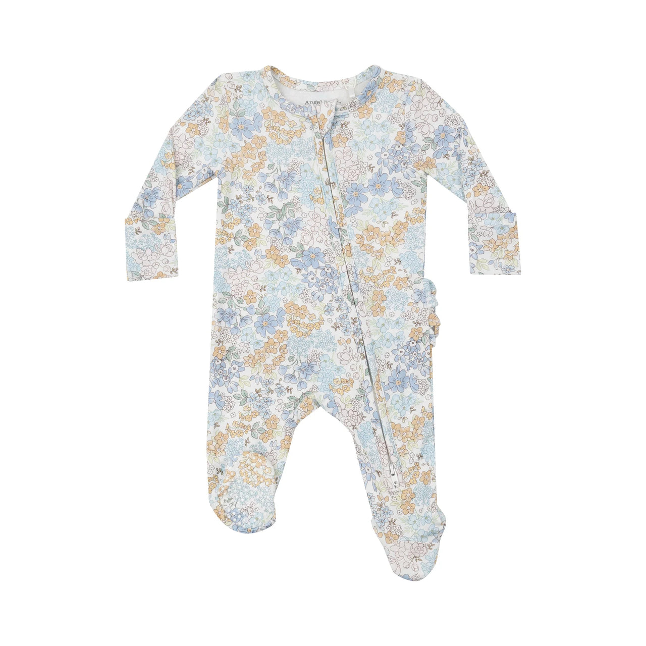 Zippered Ruffle Footie- Edith's Floral