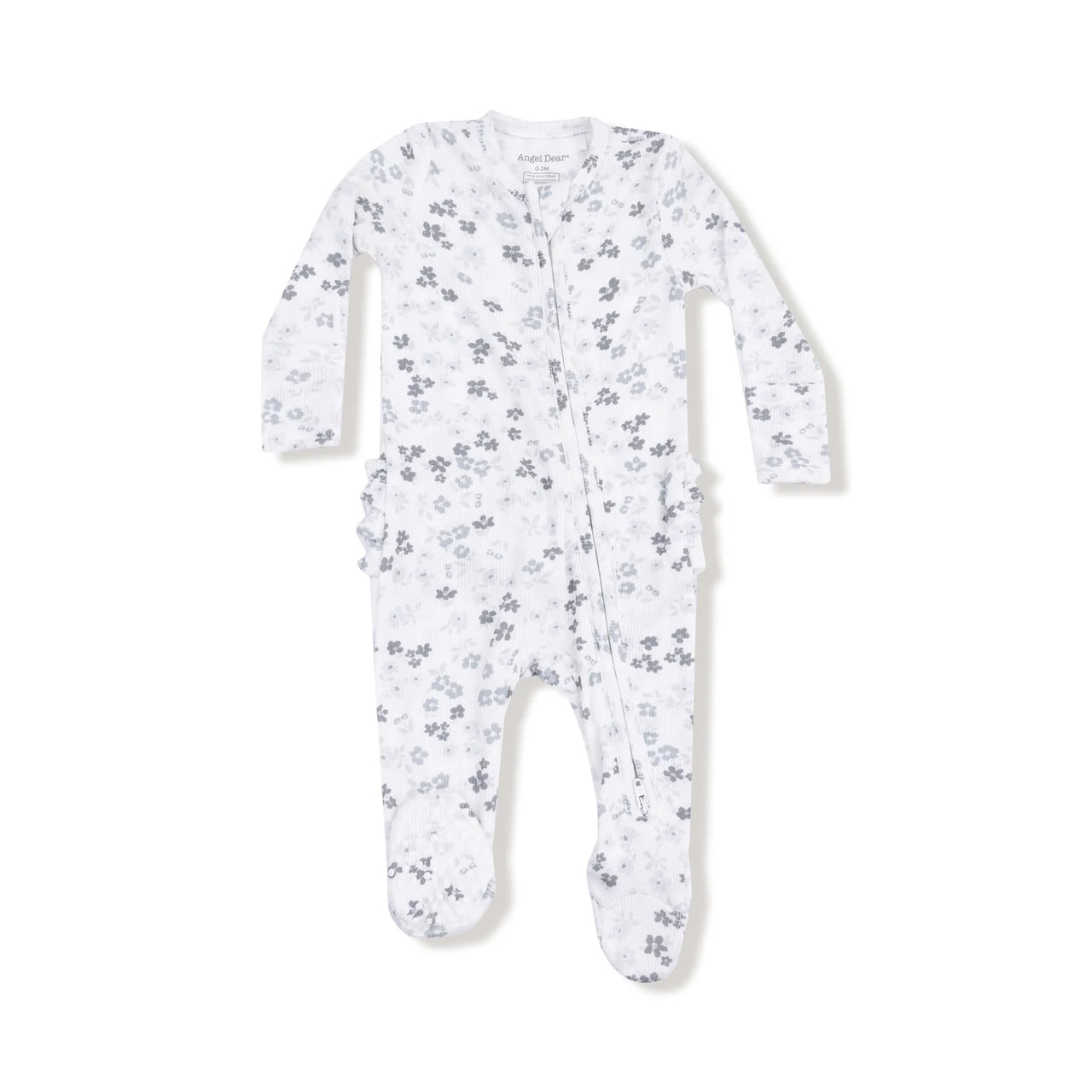 Ruffle Back Zippered Footie- Caroline's Calico