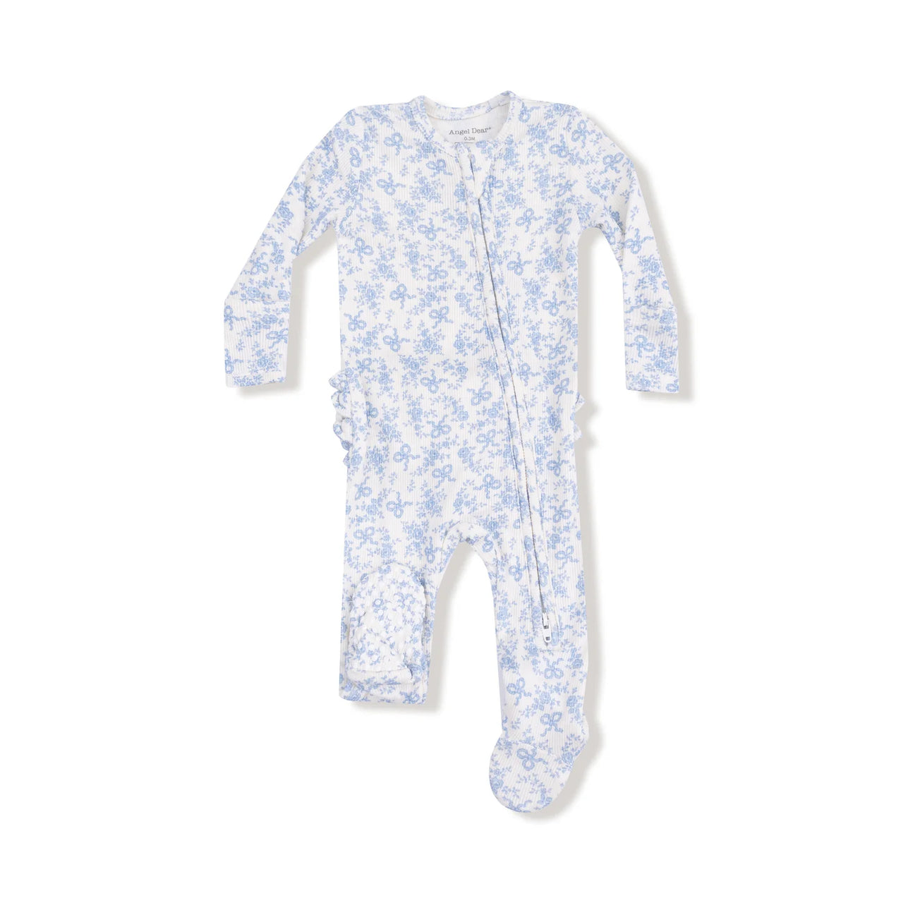 Ruffle Back Zippered Footie- Romi Floral