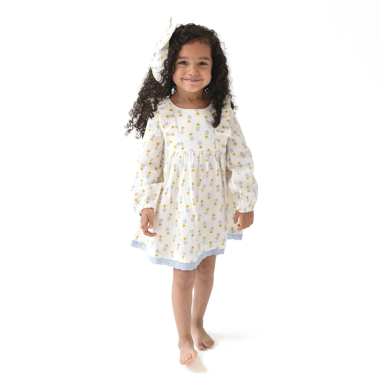 Western Sunflower Dress & Ribbed Legging