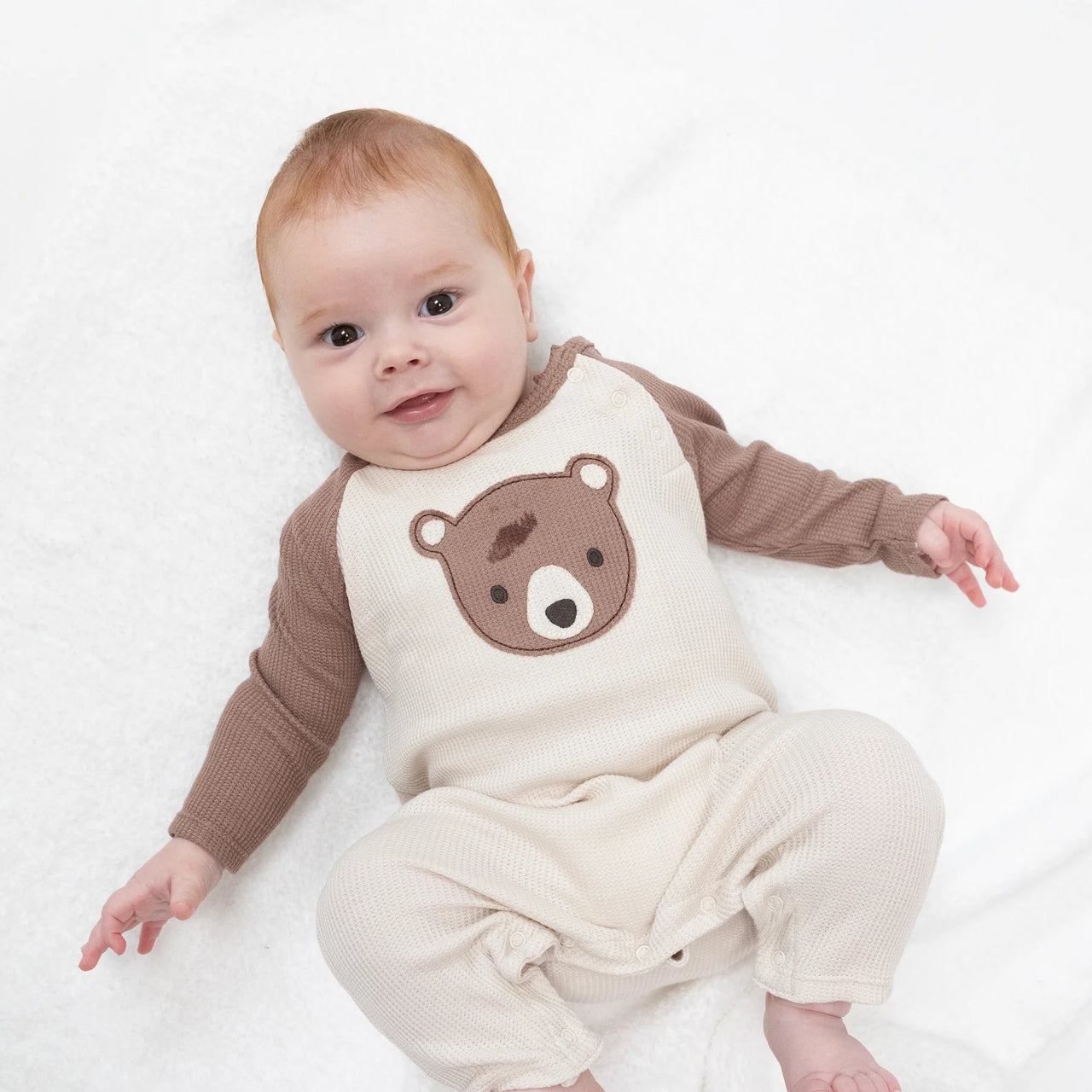 Raglan Romper- Baby Bear Applique