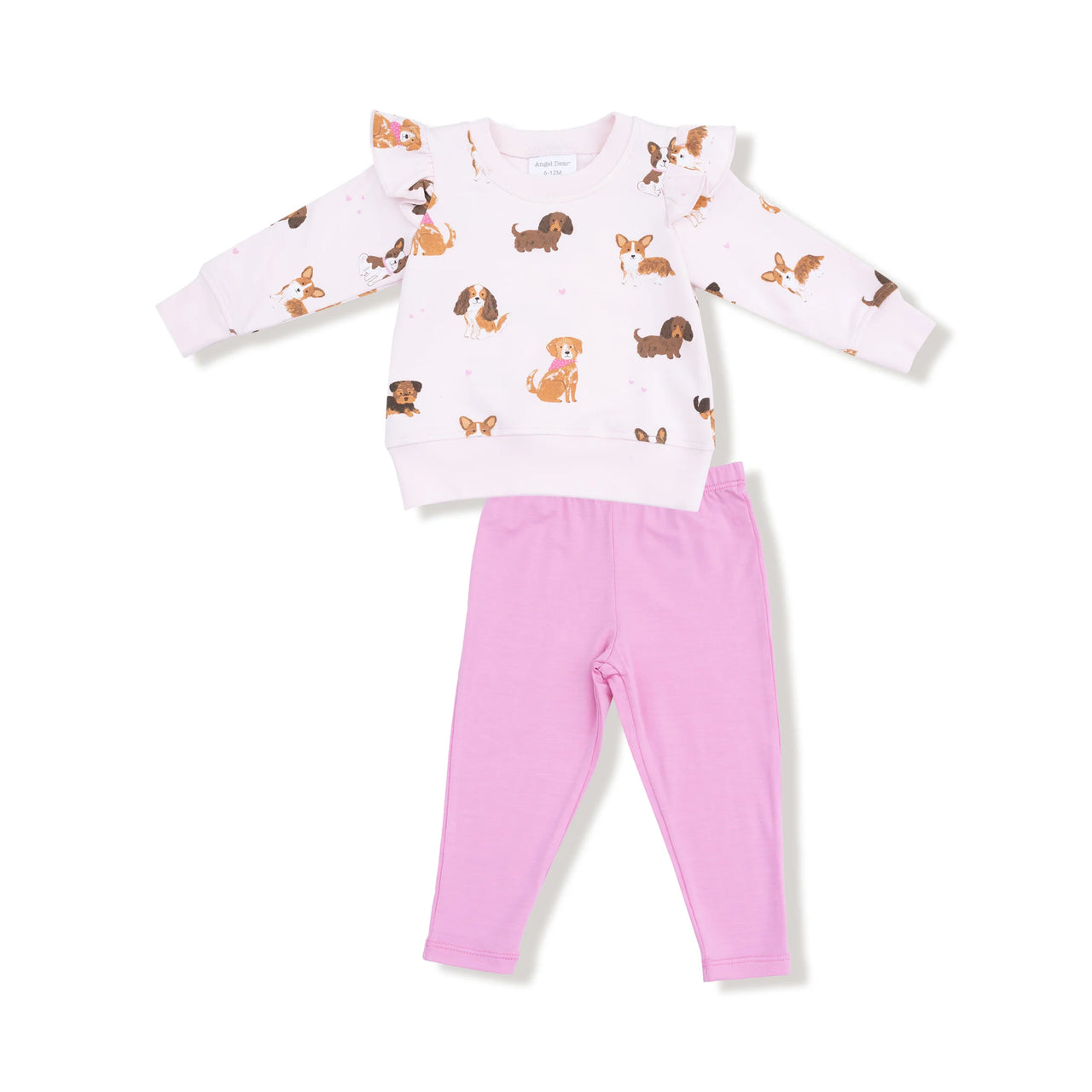 Best Friend Dogs French Terry Ruffle Sweatshirt & Leggings