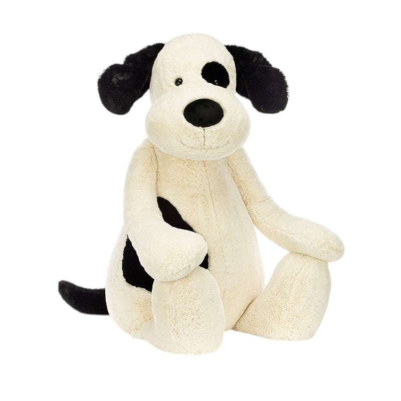 Bashful Black & Cream Puppy Gigantic - Jellycat