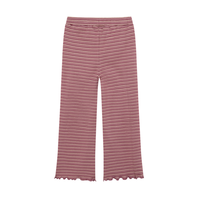 Ribbed Striped Pants- Nostalgia Rose