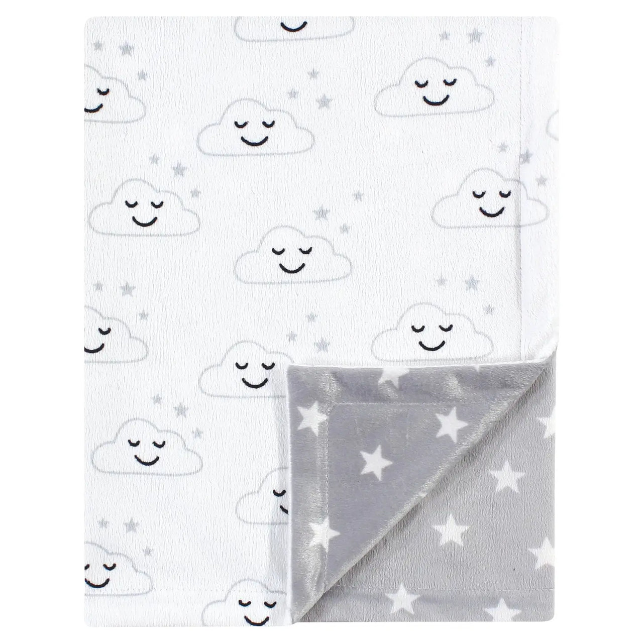 Gray Clouds Plush Minky Blanket