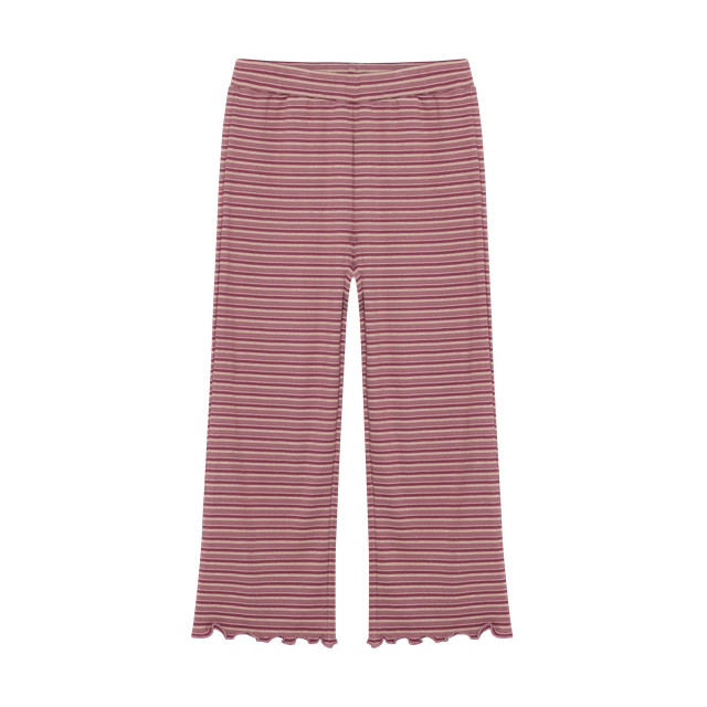 Ribbed Striped Pants- Nostalgia Rose