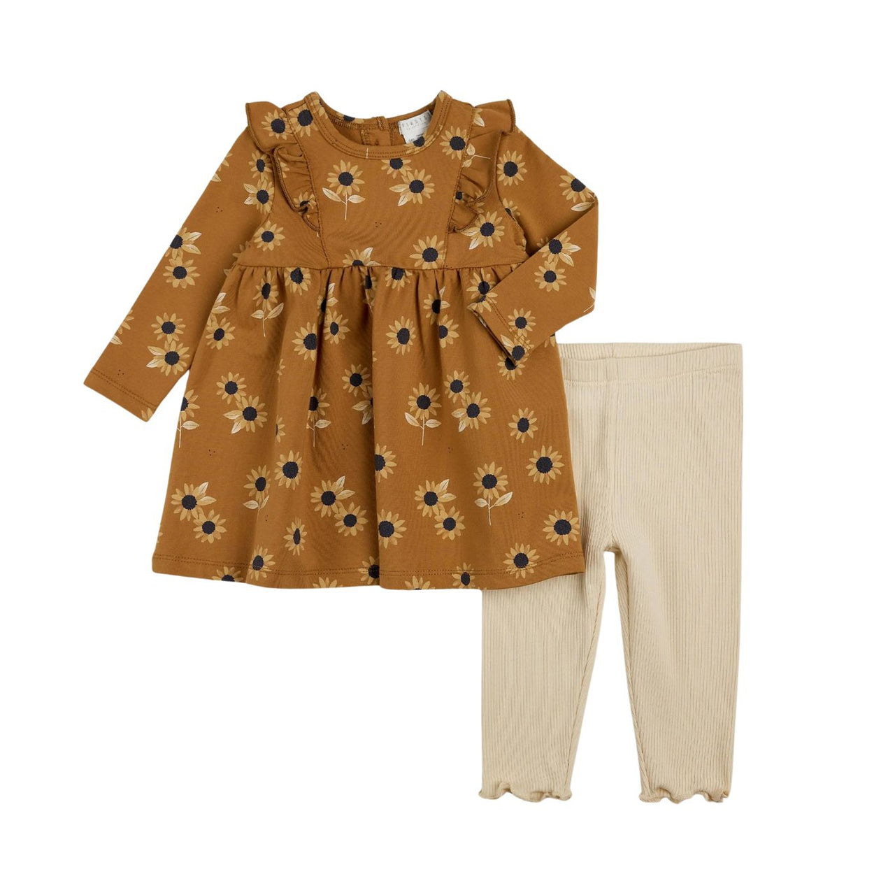 Sunflower Print Amber Dress Set