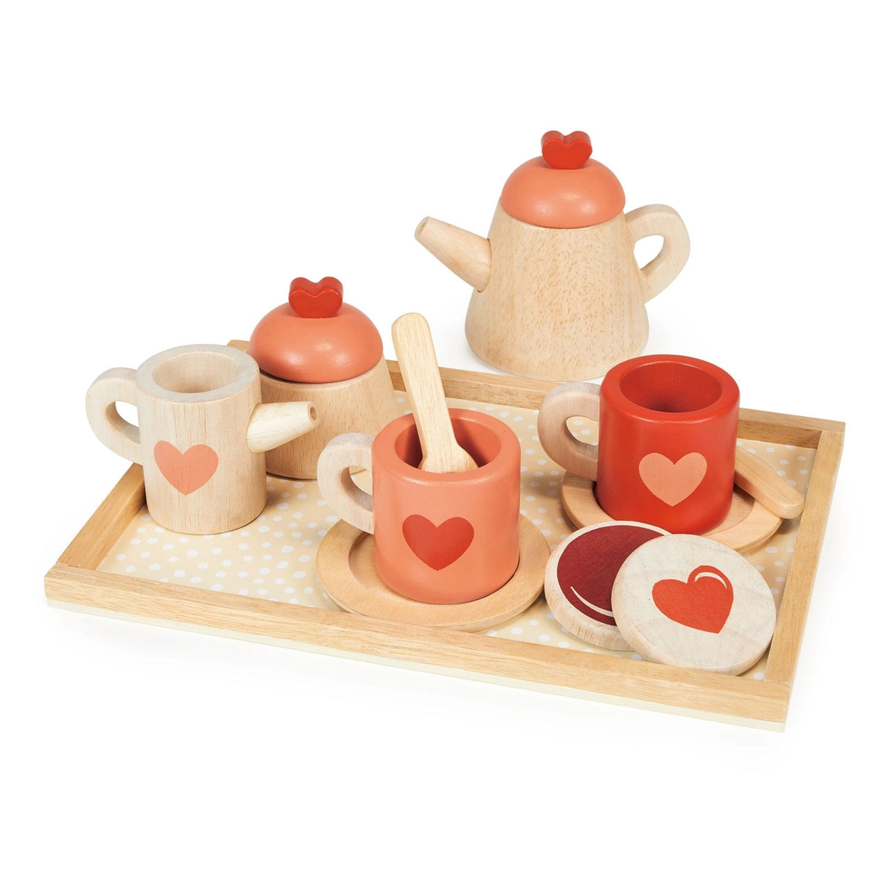 Tea Time Tray Set - Wooden