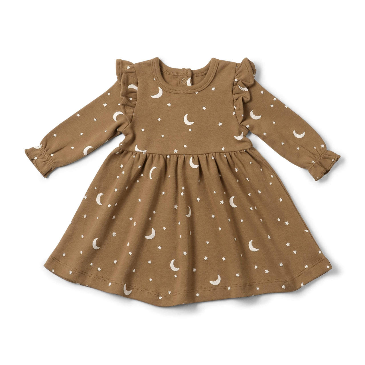 Organic Cotton Ruffle Dress - Moonlight