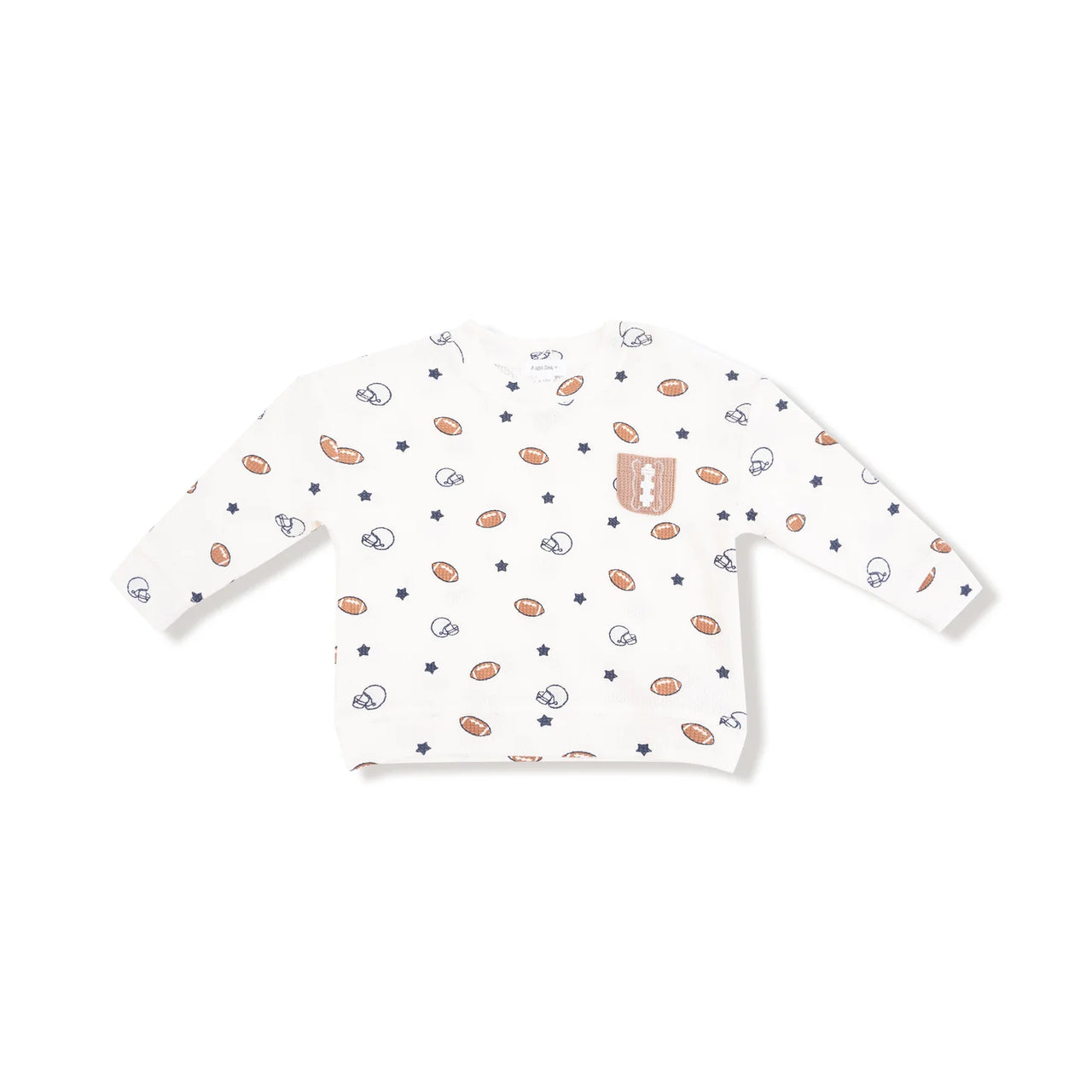 Footballs and Stars Drop Sleeve Shirt with Pocket and Jogger