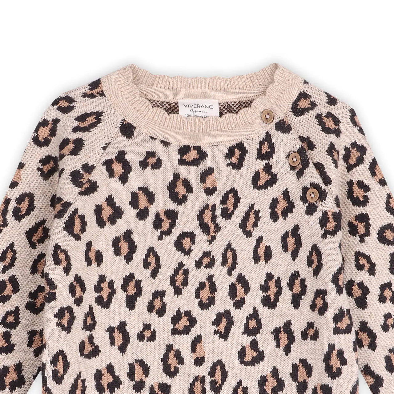 Organic Leopard Jacquard Knit Jumpsuit