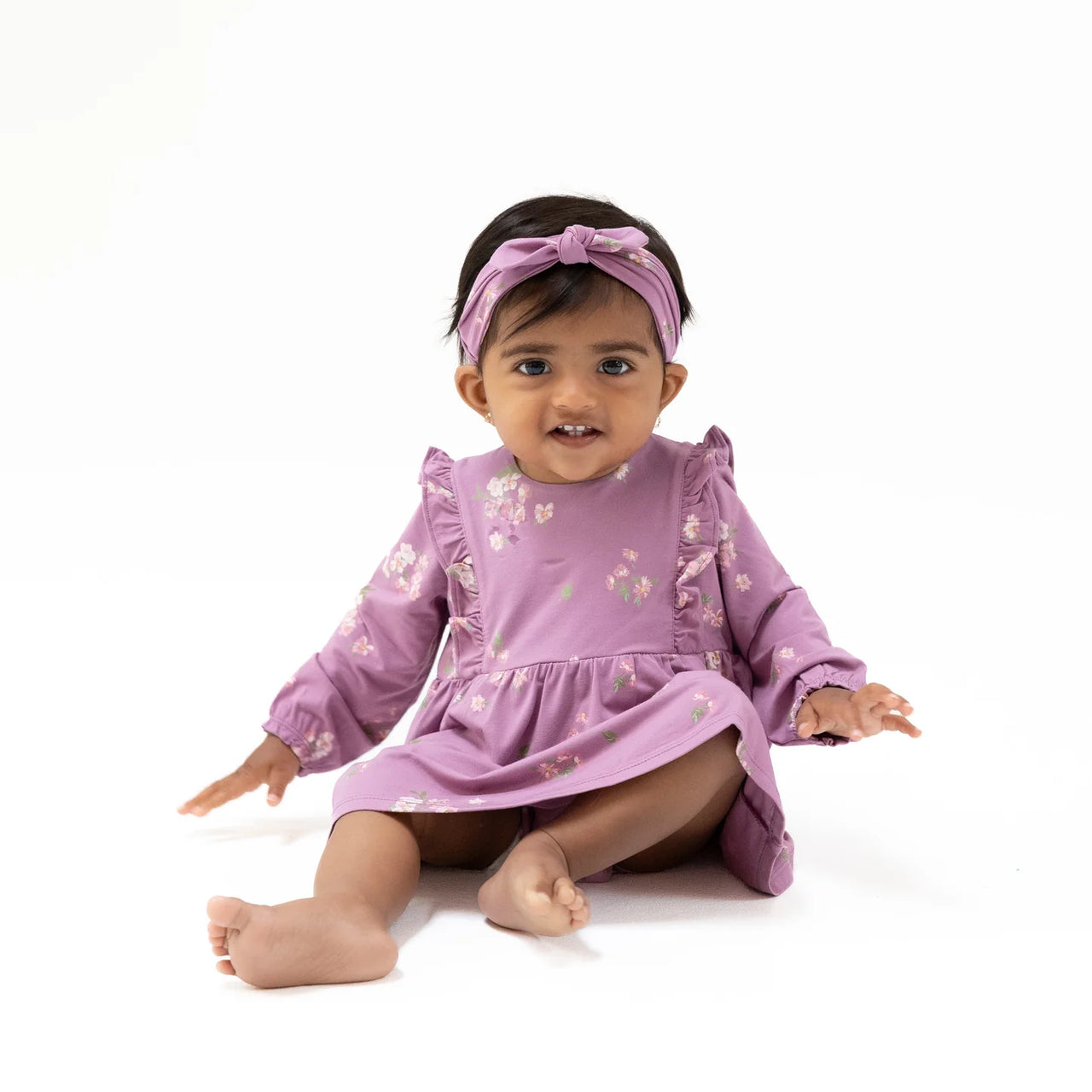 Woodsorrel Ruffle Long Sleeve Bubble with Skirt