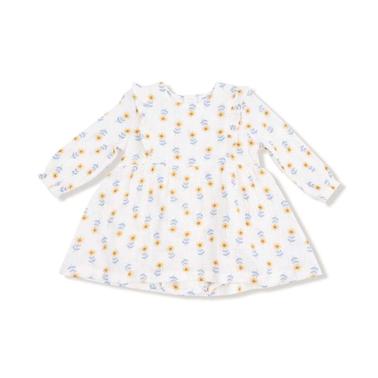 Western Sunflower Ruffle Long Sleeve Bubble