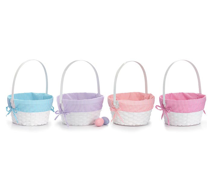 Bamboo Stripe Easter Basket- Personalized Embroidery Included