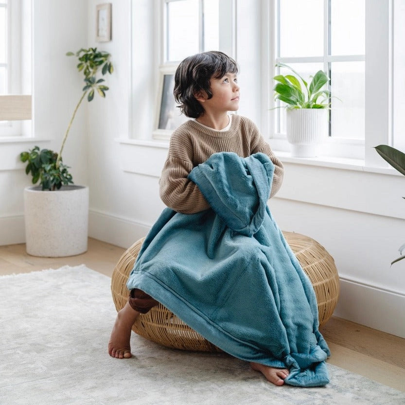 Lush Receiving Blankets- Mineral Blue