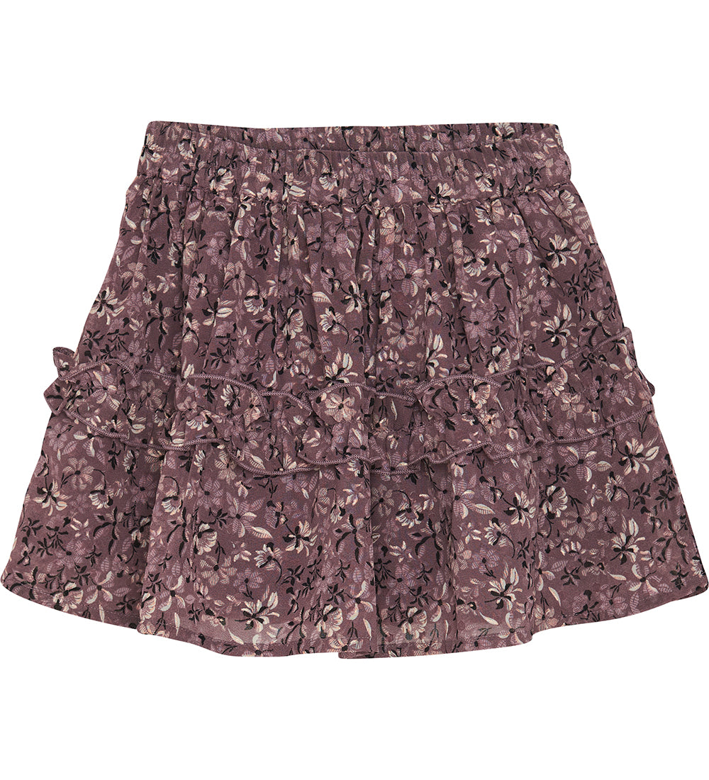 Flower Gold Dobby Skirt in Flint