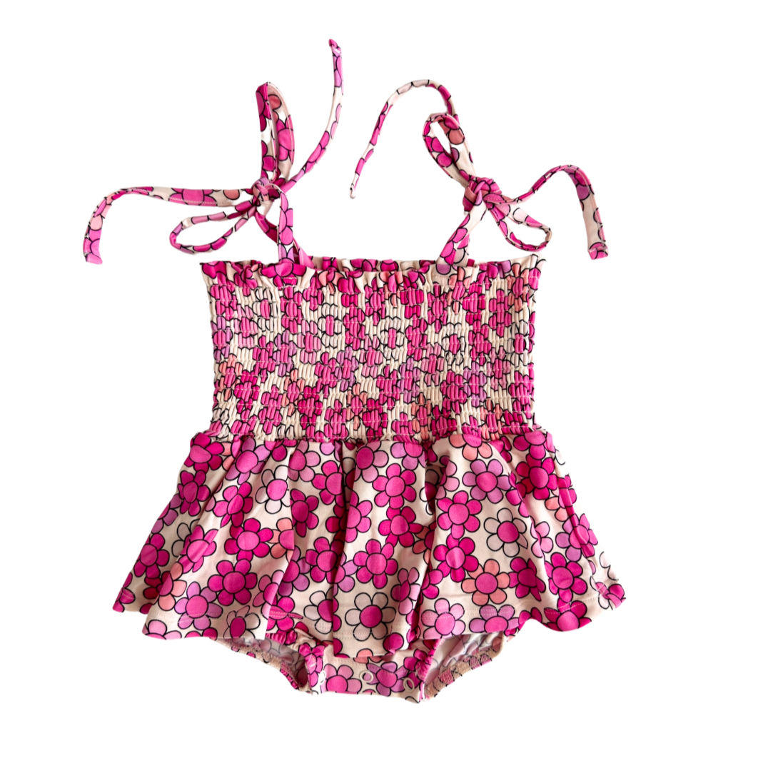 Ziggy Floral Smocked Bubble Romper