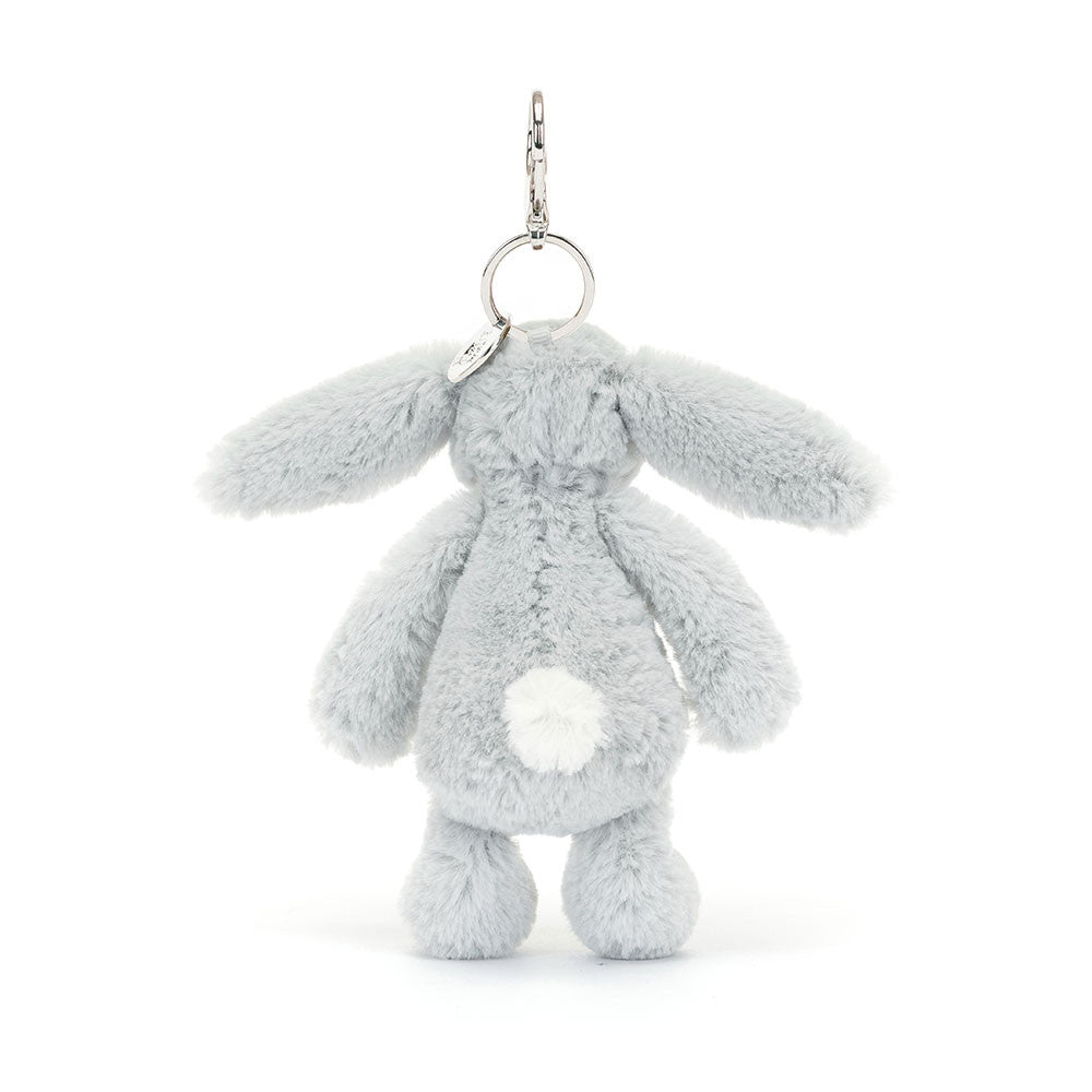 Bashful Silver Bunny Bag Charm - Jellycat